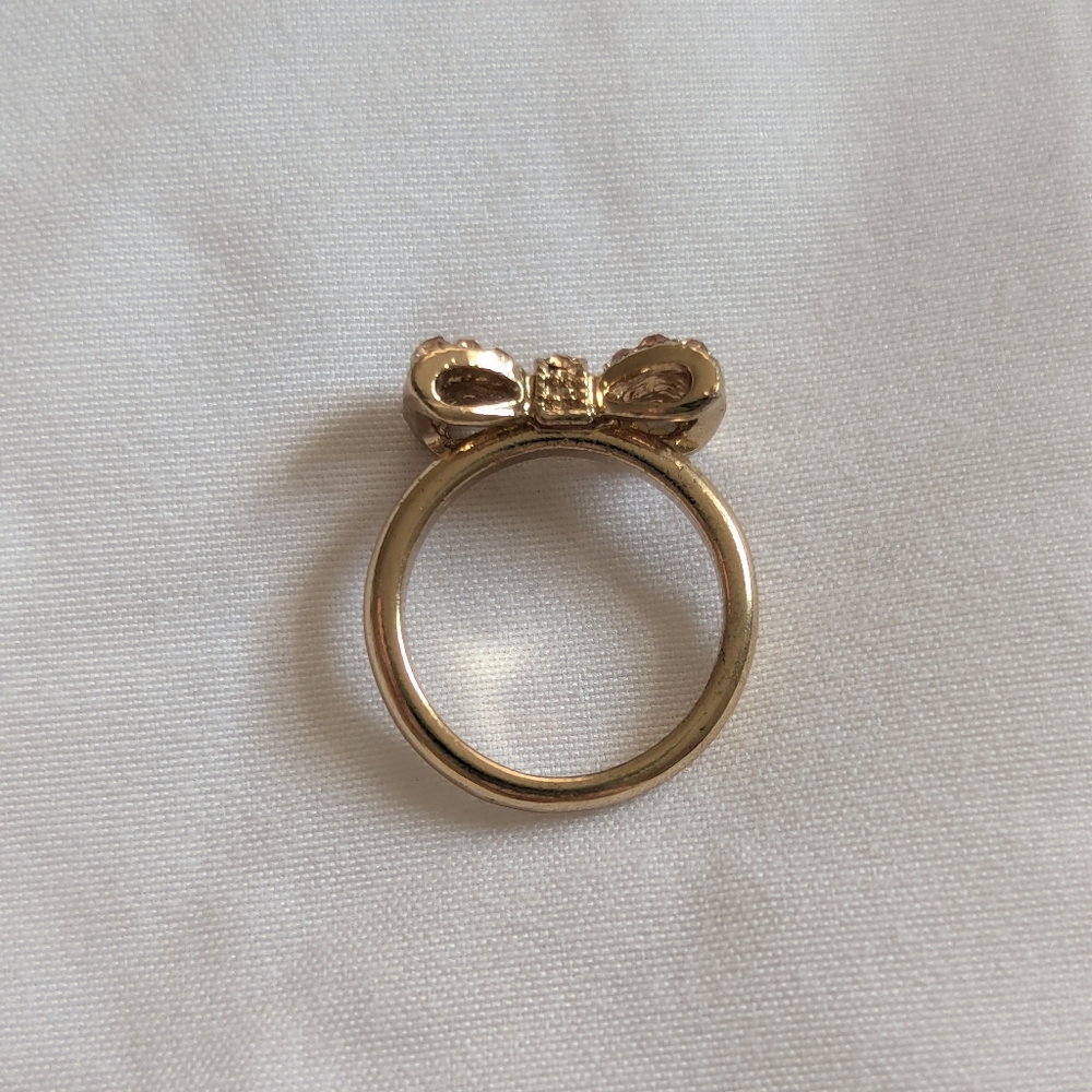 Gold Bow Ring - image 1